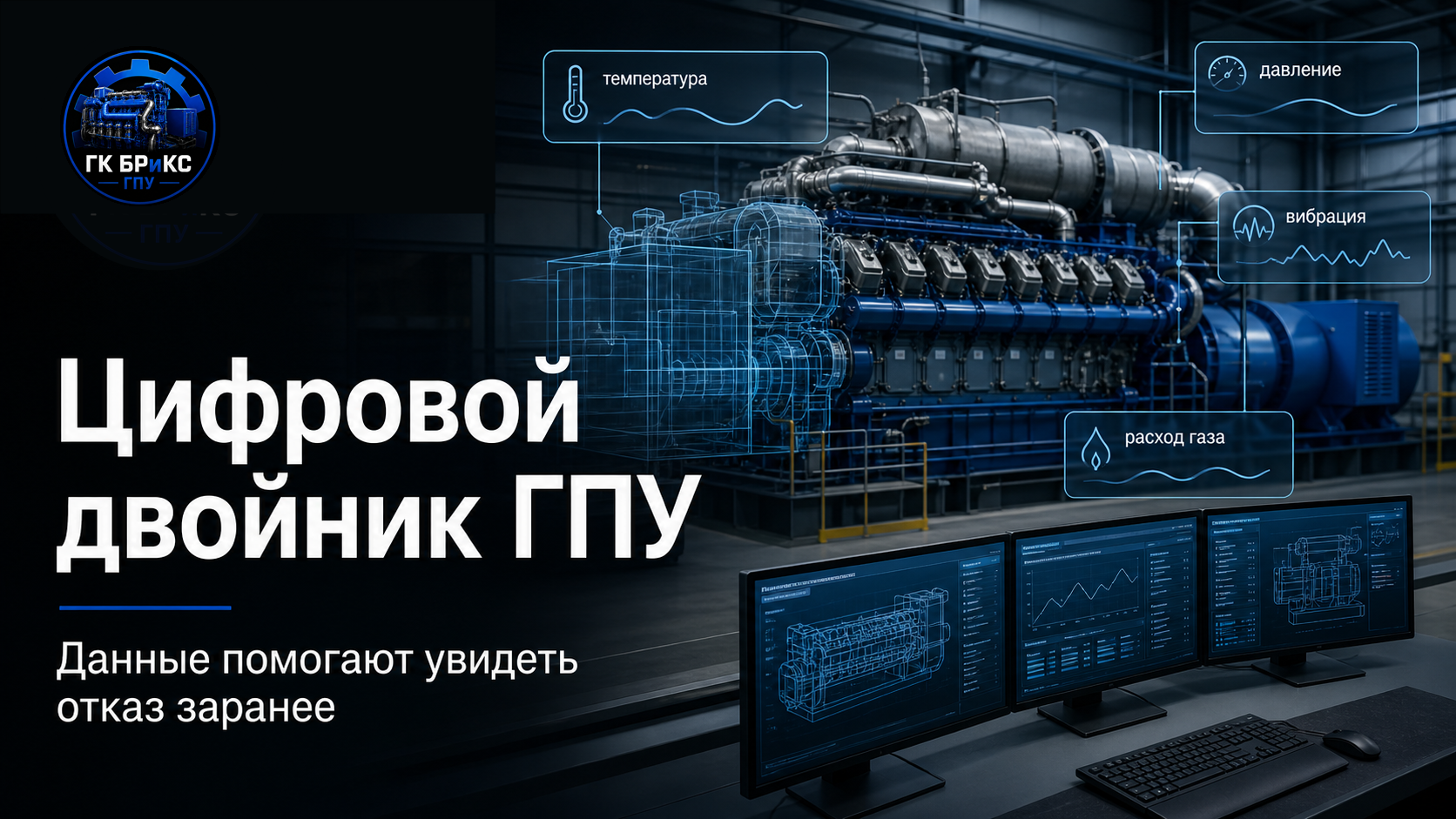 Цифровой двойник газопоршневой установки — мониторинг в реальном времени