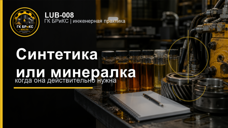 Сравнение синтетического и минерального масла для промышленного оборудования