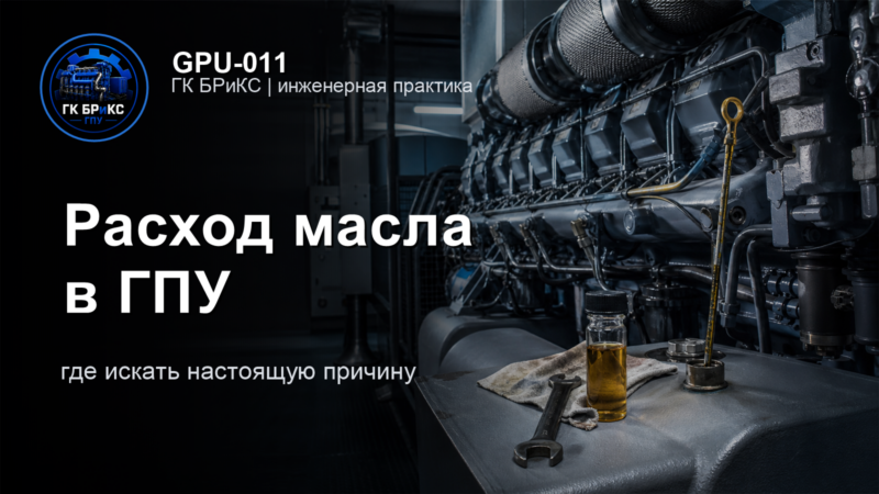 Диагностика повышенного расхода масла в газопоршневой установке