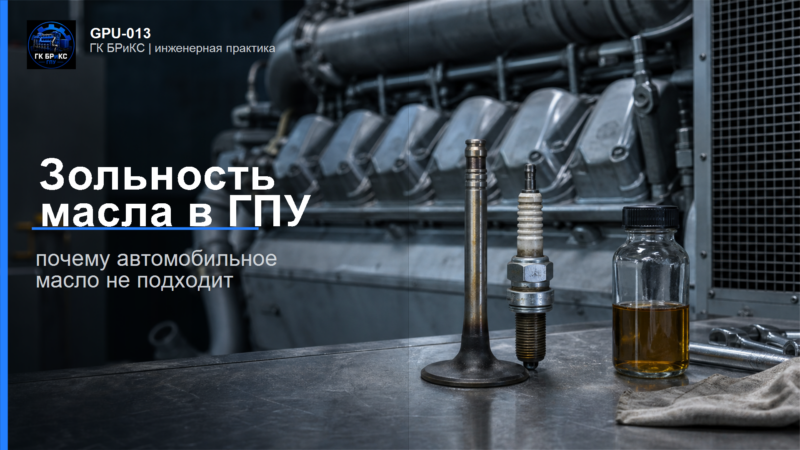 Осмотр клапана свечи и пробы масла при диагностике зольности масла для ГПУ